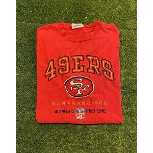 Vintage San Francisco 49ers shirt mens large red logo athletic football nfl 8
